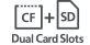 To kortspor for CF- og SD-minnekort