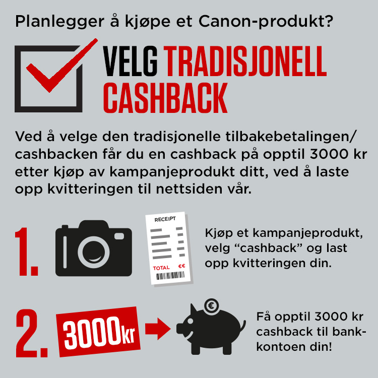 How does the Canon Cashback and Credit work?
